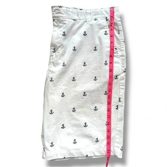 White Anchor Print Men Shorts US38 - Picture 3 of 4